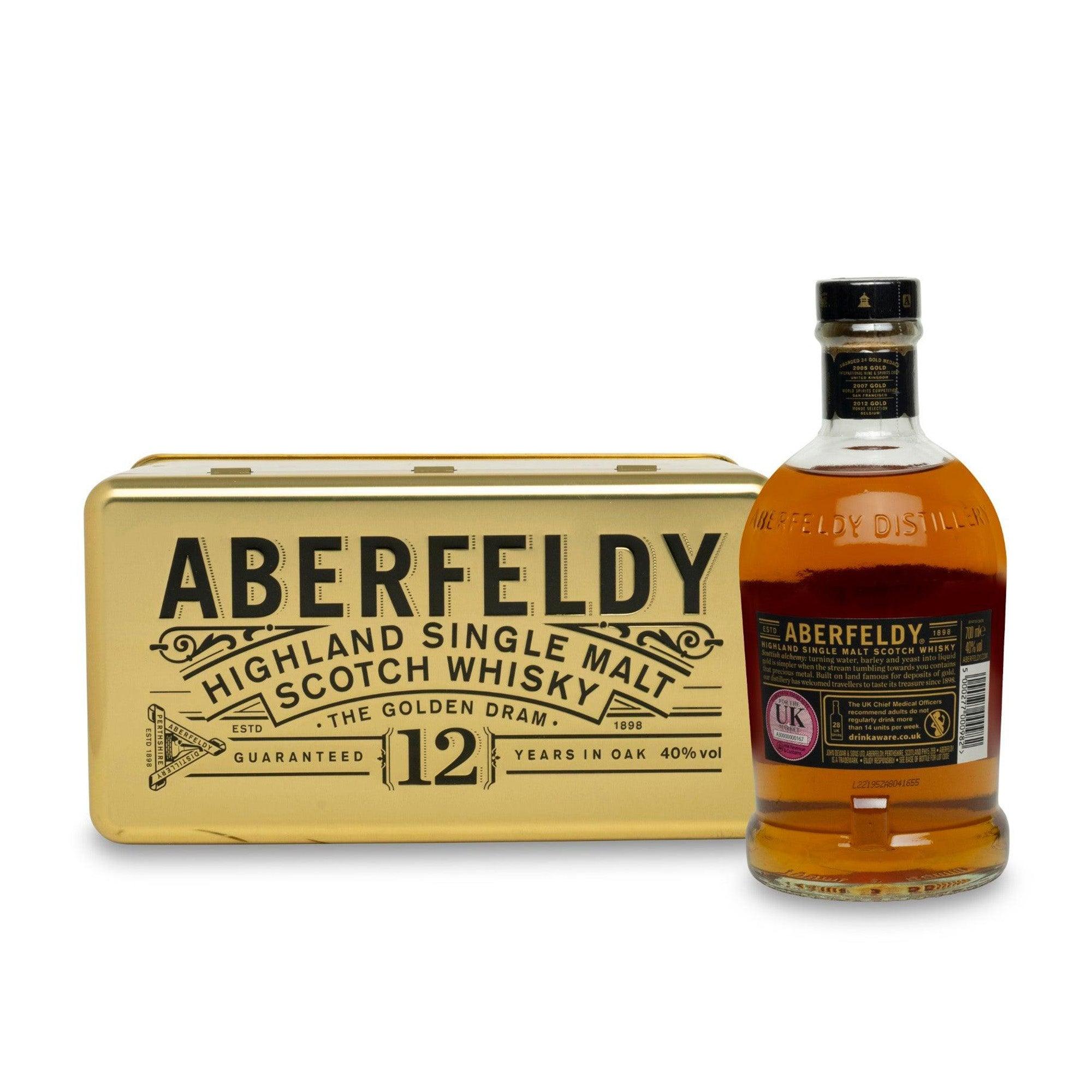 Aberfeldy 12 Year Old (Gold Bar Gift Tin) Highland Single Malt Scotch
